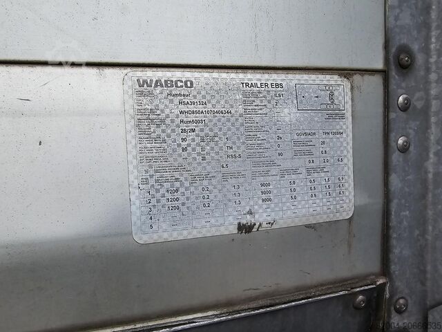  HUMBAUR HSA 2006 | SAF DISC |LIFT AXLE | GALVANISED STE...