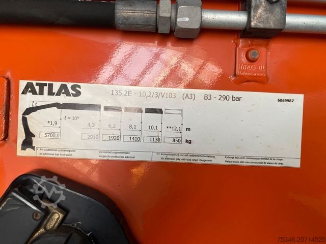 Camión para usos especiales MERCEDES-BENZ 1835 Kipper/Meiller/Atlas 135/Funk/74 tkm/Top