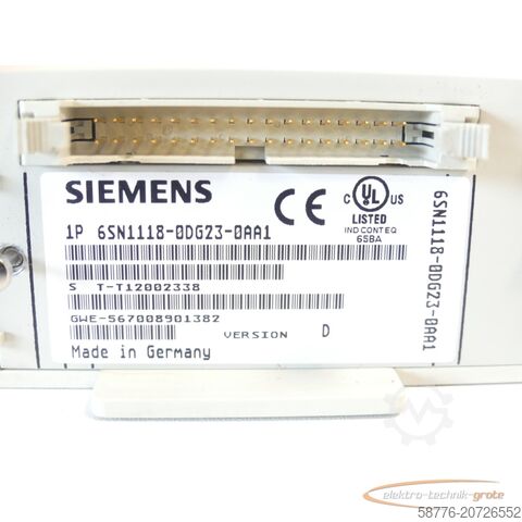 Komponenti i Siemens Siemens 6SN1118-0DG23-0AA1 Regelungseinschub Version D SN T-T12002338