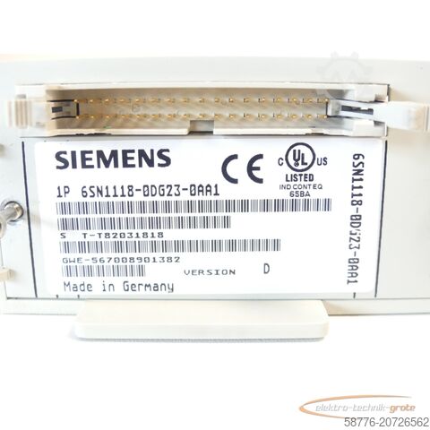 Siemens component Siemens 6SN1118-0DG23-0AA1 Regelungseinschub Version D SN T-T82031818
