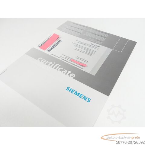 Siemens komponent Siemens certificate 6AU1820-0AA44-0AB0 for D445/D445-1/D445-2/D455-2 ung.