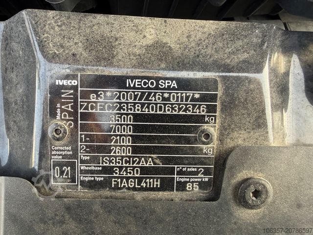 Tipper van IVECO Daily 35C12 Kipper Zwillingsbereift RD3450