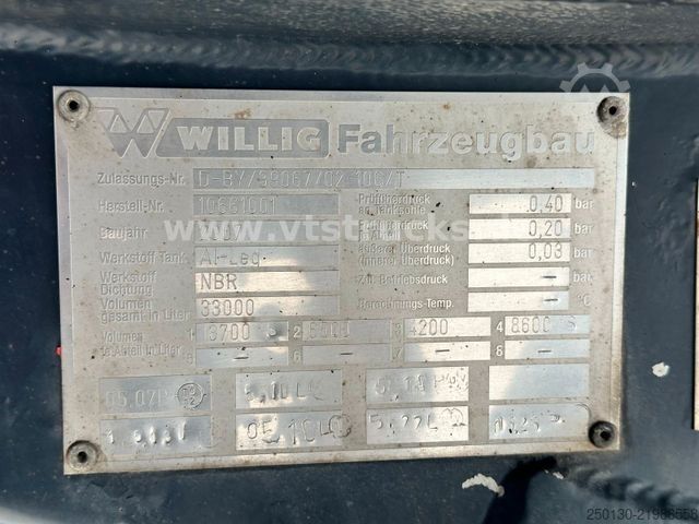 Полуремарке-цистерна  WILLIG 4 Kammern Tanker/Diesel/TRIDEC/SENING 33