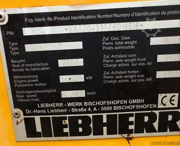 Utovarivač na točkovima LIEBHERR L 538 kein 524 542 546