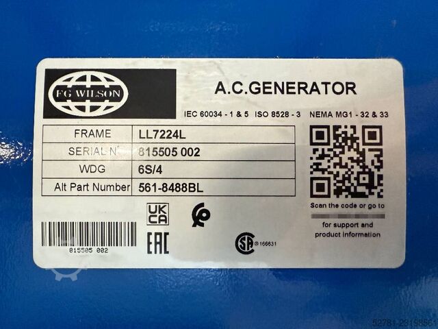 FG Wilson P850-1 - 850 kVA Open Genset - DPX-16024-O FG Wilson P850-1 - 850 kVA Open Genset - DPX-16024-O