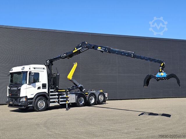 Sistema de braço de gancho Scania G460 8x4*4 XT / PALFINGER EPSILON Q200 KRAAN + ...