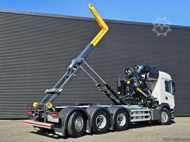 Sistema de braço de gancho Scania G460 8x4*4 XT / PALFINGER EPSILON Q200 KRAAN + ...