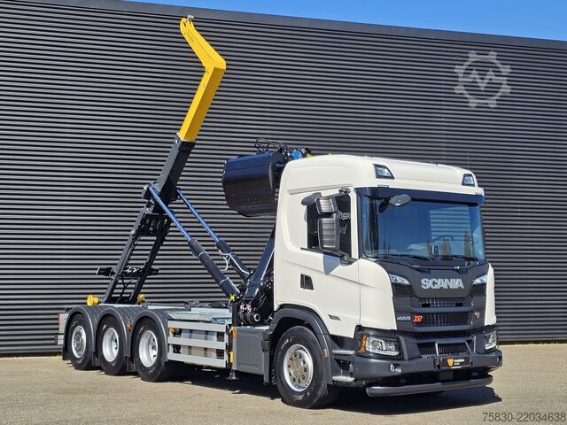 Sistema de braço de gancho Scania G460 8x4*4 XT / PALFINGER EPSILON Q200 KRAAN + ...
