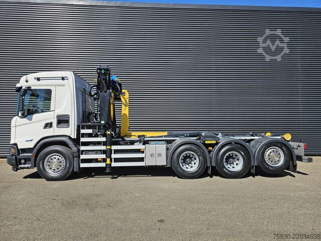 Sistema de braço de gancho Scania G460 8x4*4 XT / PALFINGER EPSILON Q200 KRAAN + ...