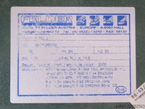 Freză înclinabilă Felder F 700 Z Felder F 700 Z