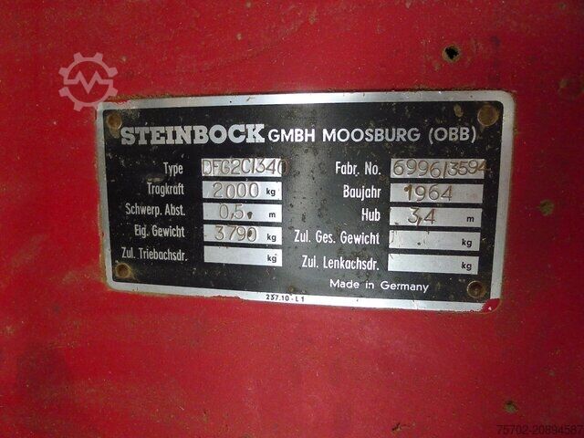 Empilhadeira frontal Steinbock DFG2C/340 Gabelstapler 2T Tragkraft