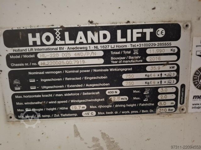 Sakse lift Holland Lift HL-220 D25 4WD/P/N