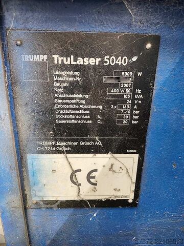 CNC stroj za lasersko rezanje Trumpf TruLaser 5040