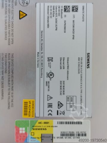 Pantalla multitáctil Siemens SIMATIC IPC 477D