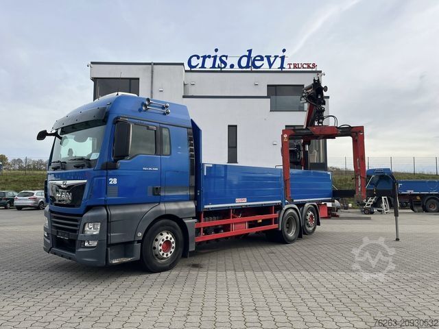 LKW mit Pritsche (offen) MAN TGX 26.500 6x2 Palfinger 18001 SLD 3 Baustoff