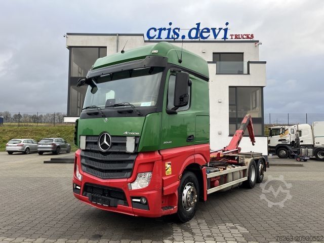 Tovornjak s kavljem za kontejnerje MERCEDES-BENZ Actros 2745 6x2 Gergen 21/70 Abrollkipper