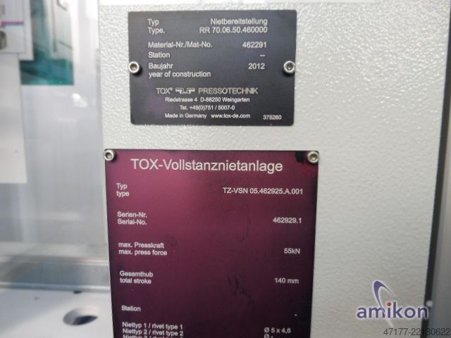 Sistema completo de rebitagem com pinça robótica TOX TZ-VSN