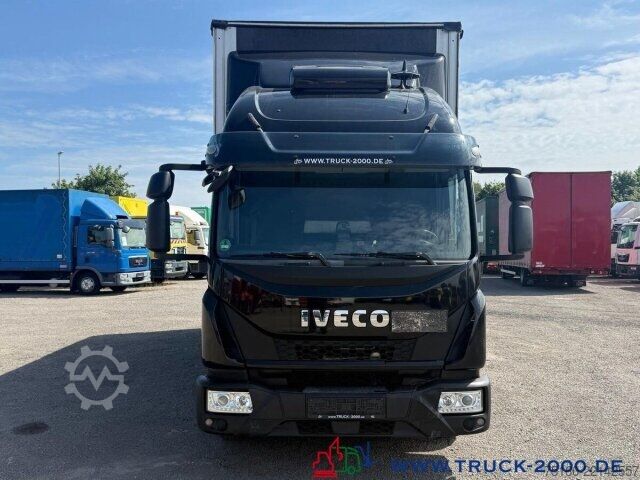 Plattewagen met zeil Iveco 100E220 Jumbo Schiebeplanen Gr. Haus Standklima