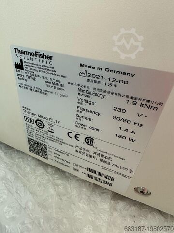 Centrífuga de laboratório ThermoFisher Scientific Sorvall Legend Micro 17