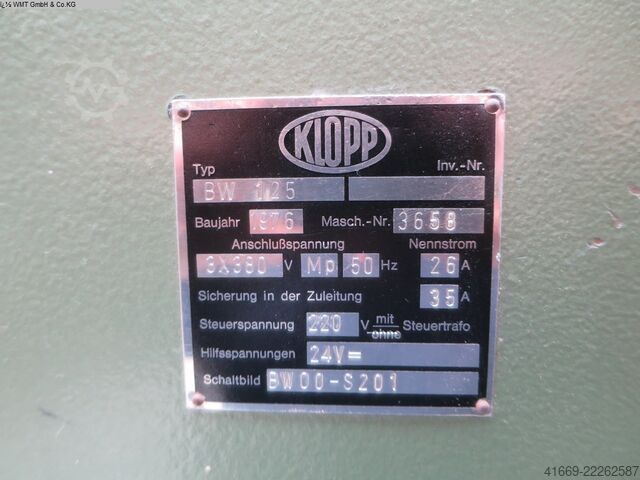 Fräsmaschine - Universal KLOPP BW 125