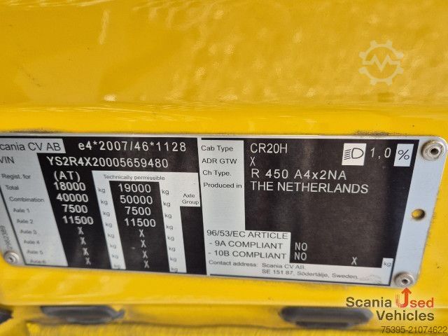 标准牵引车头 Scania R 450 A4x2NA Highline Smart 2 !