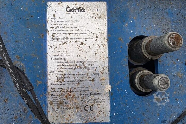 剪刀式电梯 Genie GS1932 Electric, Working Height 7.8 m, 227kg Capac