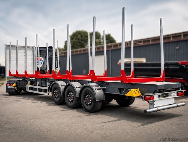 Baļķu puspiekabe  Euromix Rundholz 8 Schemel, LIFTACHSE