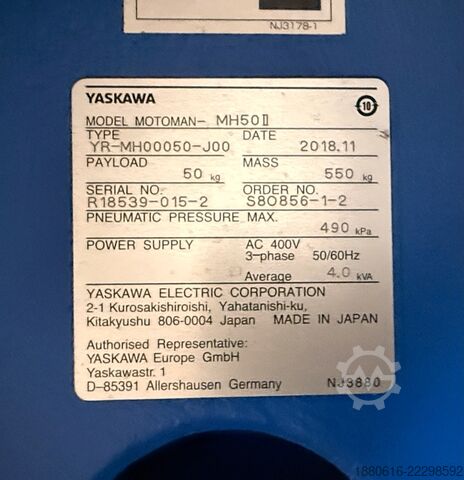 Hệ thống robot (3x) với bộ điều khiển DX200 Yaskawa (2x) MH280 II + (1x) MH50 II