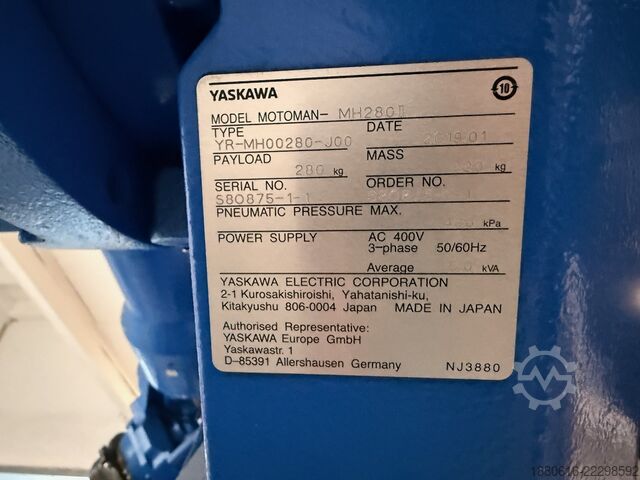 Hệ thống robot (3x) với bộ điều khiển DX200 Yaskawa (2x) MH280 II + (1x) MH50 II