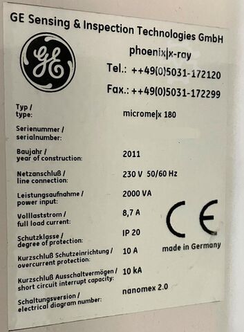 рентгенівський апарат GE Phoenix Microme|x 180