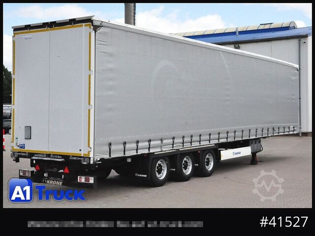 Atvērta puspiekabe ar tentu KRONE SD, Mega, Staplhalterung, Ice Protect, Liftachse,
