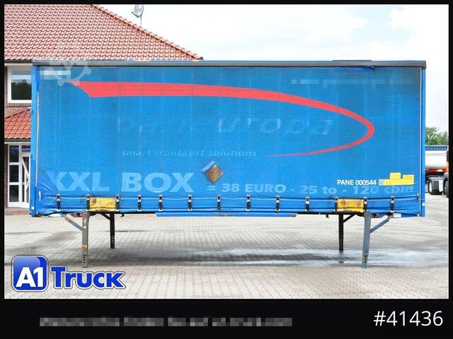 Swap body with flatbed & tarp KRONE Wechselbrücke Jumbo BDF 7,82, Code XL,