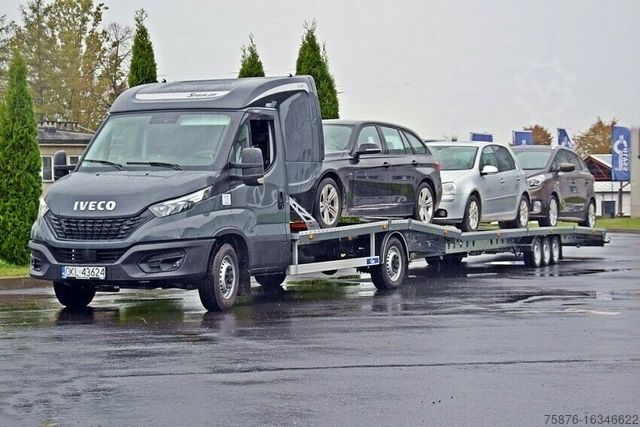 Autotransporter LKW IVECO Autotransport-Zug mit Anhänger