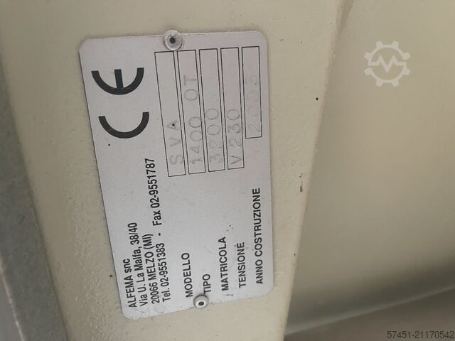 Pionowa piaskarka do szkła FP ALFEMA SVA 1400 OT