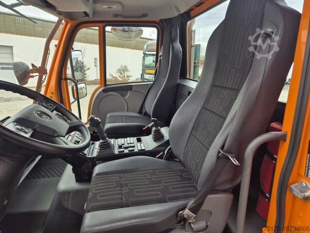 Camión volquete trilateral MERCEDES-BENZ Unimog U423 4x4 Hydrostat Zapfwelle