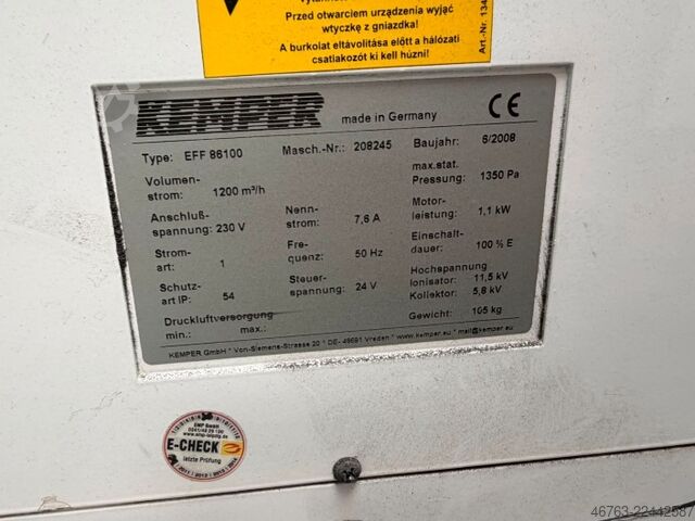 Suða reyksofnun Kemper EFF 86100