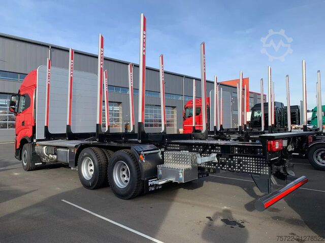 Holztransporter Iveco X-WAY 570 6x4 BL  Kurzholz-LKW Kran nach Wahl