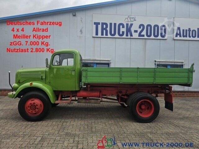 Truk pikap bak dump Mercedes-Benz LA 312 4x4 Meiller 3Seiten Kipper zGG. 7.000Kg.