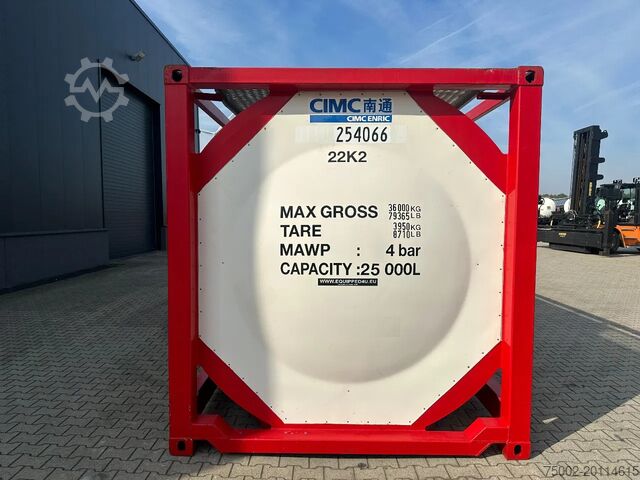 Thùng chứa xe tăng CIMC 20FT ISO, 25.060L / 1-COMP / 3 BAFFELS / T12 / ...