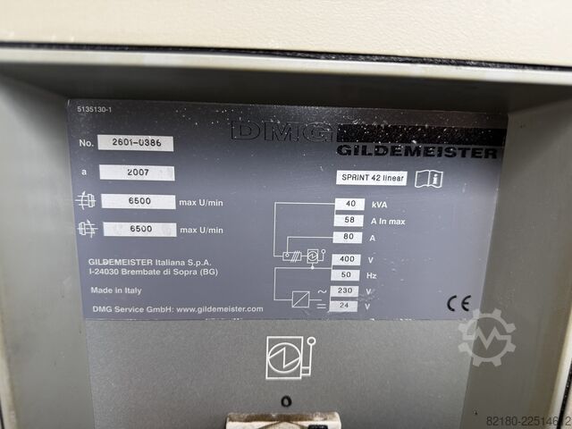 Centro de torneamento e fresagem CNC Gildemeister Sprint 42 linear