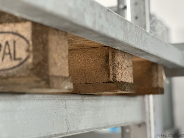 Field width: 2700 mm / Profile: 50x50x2 mm Durchschubsicherung für Palettenregale Rechteckrohr Stahl Stahlrohre Regal