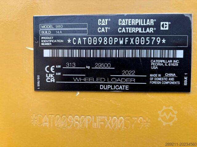 Kerekes rakodó CAT 980