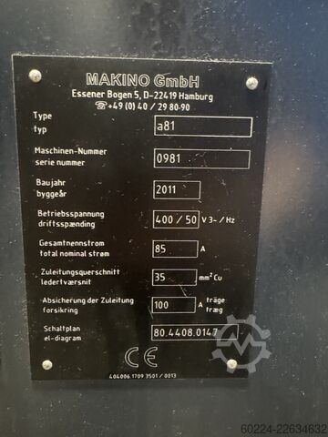 Pusat pemesinan horizontal Makino a81