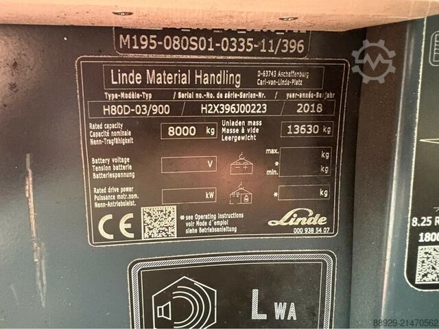 Linde H80-900 Dizel LINDE H80D-900