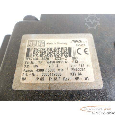Kontrol ünitesi KUKA Stator für 1FK7100-5AZ91 Motor SN: YFW450691141013