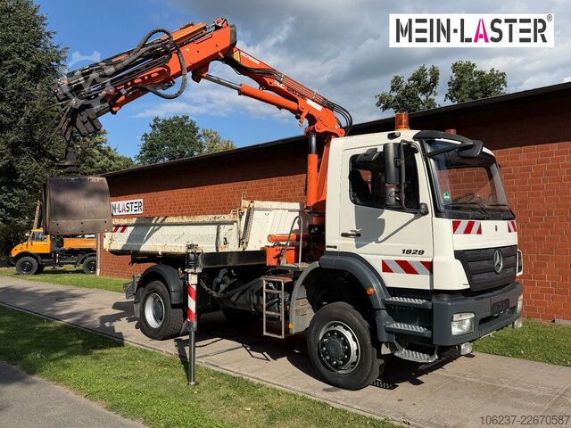 Truk bak dump tiga sisi MERCEDES-BENZ 1829 4x4 Atlas 120.2E 13m-1t 5+6 StK +FB