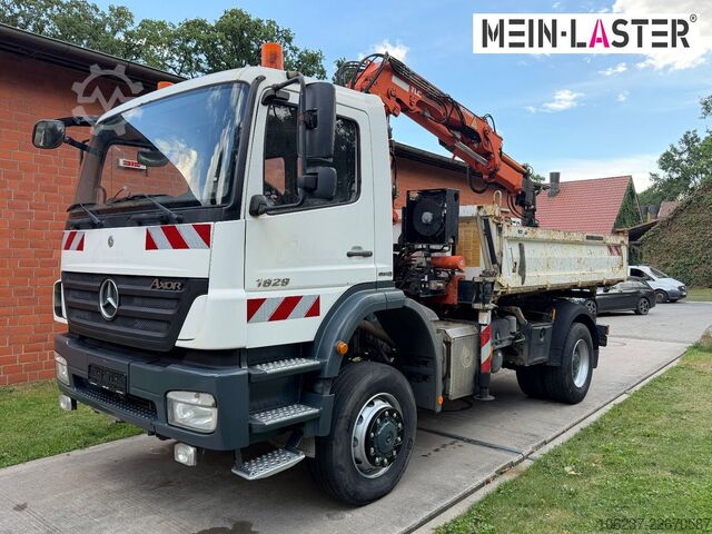 Truk bak dump tiga sisi MERCEDES-BENZ 1829 4x4 Atlas 120.2E 13m-1t 5+6 StK +FB