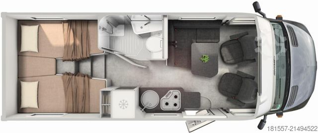 Halvintegreret autocamper HYMER/ERIBA ML-T 580 190 PS / AHK abnehmbar / Allrad / 4,1 t