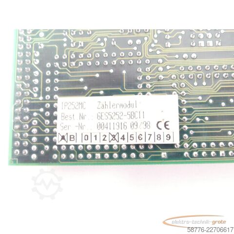 コンポーネント Siemens 6ES5252-5BC11 IP252MC Zählermodul Version A 3 SN 00411916