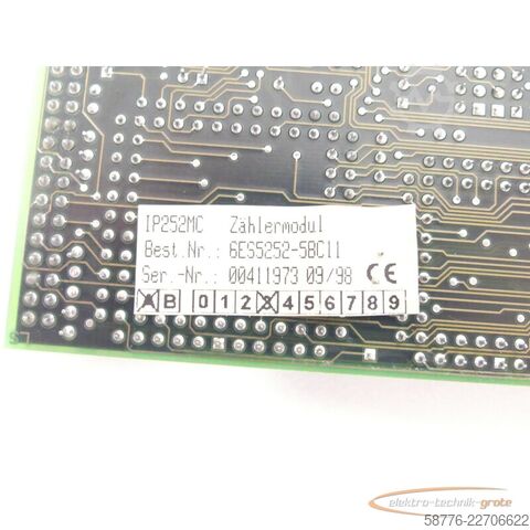 コンポーネント Siemens 6ES5252-5BC11 IP252MC Zählermodul Version A 3 SN 00411973